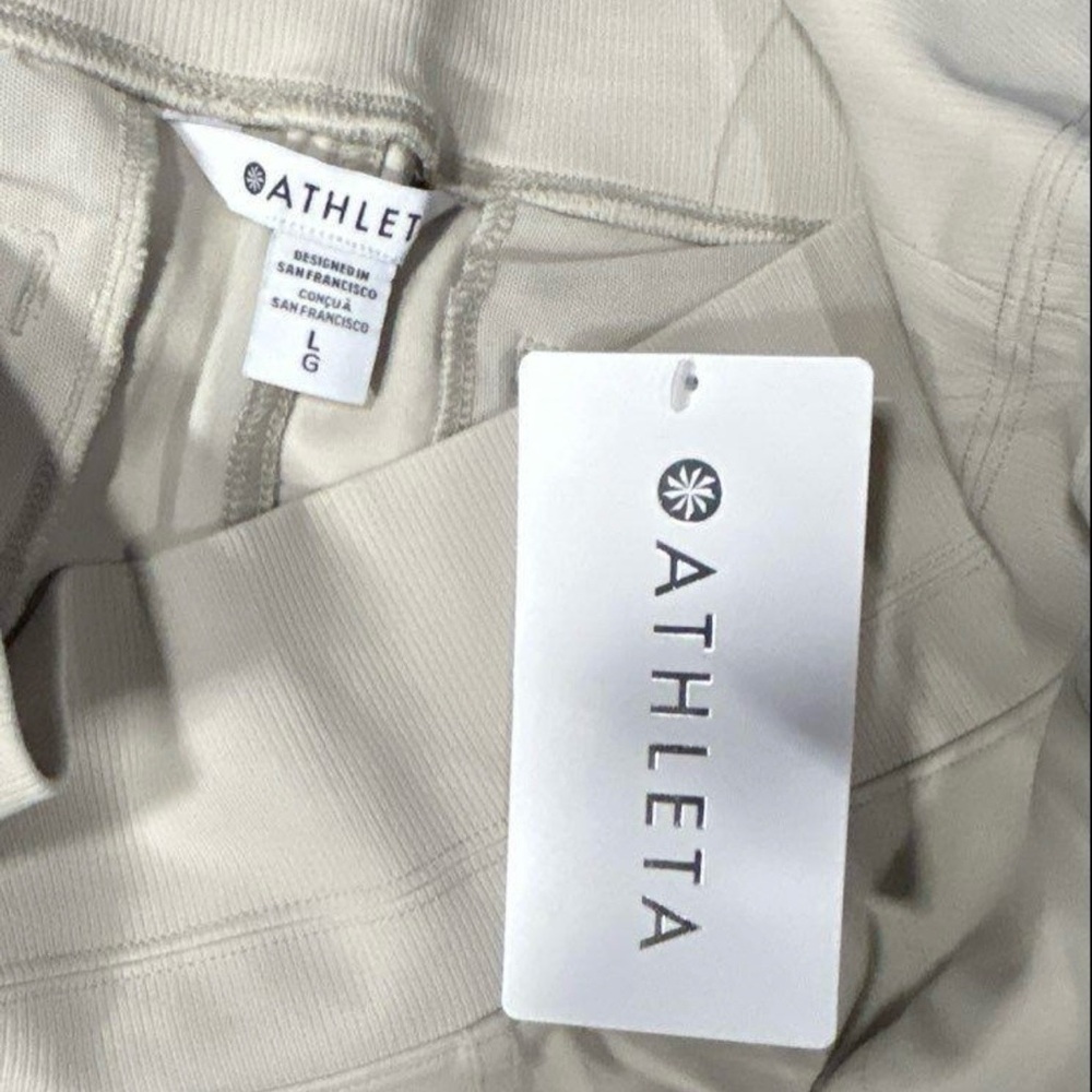 Athleta Venice Wide Leg  cream biege pants women’s large - Picture 5 of 14